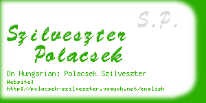 szilveszter polacsek business card